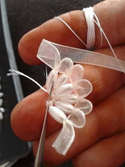 Ribbon beads work: 