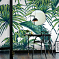 东南亚风格壁纸小清新热带绿色植物墙纸餐厅壁纸家用现代简约墙布-淘宝网