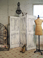 ♥doors repurposed as a room divider :)