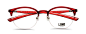 LOHO 碳纤维 红色 时尚款 光学镜 WT7520-C2_男款眼镜_眼镜_LOHO眼镜生活