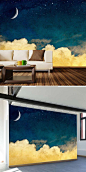 Sky Dreams Mural  And the related pins to this! Omg what a cool backdrop idea for living rooms or bedrooms.: 