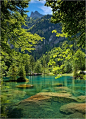 Blue Lake, Kandersteg, Switzerland.