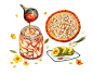 Watercolor Food Illustrations : Watercolor food illustrationsclient: Kitchen Art  - T-pot Journal Vietnam 