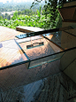 John Lautner, Goldstein House, Glass Sink in Master bathroom with views of the canyon