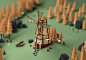 Tiny Town - Low-Poly Experiments : These fantasy inspired renders were an experiment in low-poly design - built in c4d
