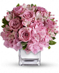 Teleflora's Be Sweet Bouquet pink flowers: 