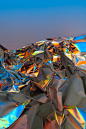 Photo by Vinicius "amnx" Amano on Unsplash : this was a color test I was doing with lighting on RGB colors and how the colors affected a piece of creased aluminum.
looks like a mountain for me, what do you guys think? – Download this photo by Vi