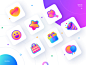 Icons for HuaJiao (1) huajiao icons set gradients brenttton