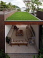 green roof + living room