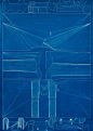 moodoofoo:

Michel de BroinCastle, 2015cyanotype43.75 x 30.75 inches
