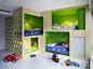 绿色童趣现代儿童房-室内装潢设计效果图