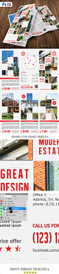 Modern Real Estate Property 3-Fold Brochure 16  - Brochures Print Templates