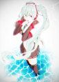 miku~  水面（可放大）  #初音# #二次元#