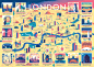 Map Of London : Illustrated Map of London