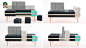 Bloc’d 模块化沙发和LikeCool夹缝沙发创意设计-╭★肉丁网