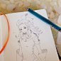 Haven&#;8217t drawn in so long! Had to dust cobwebs off my sketchbook :|
Edea from Bravely Default~ #手绘# #插画# #治愈系# 