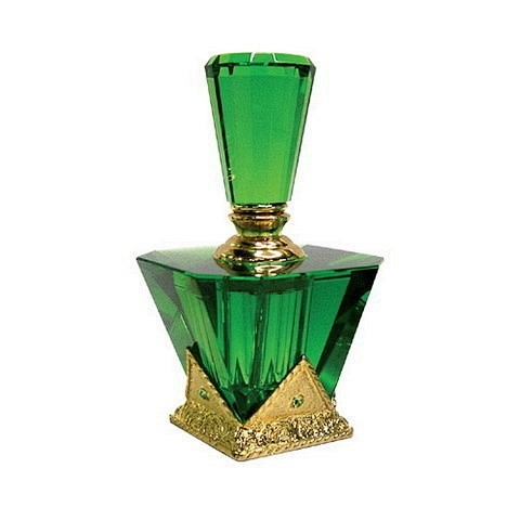 绿色鎏金方钻香水瓶