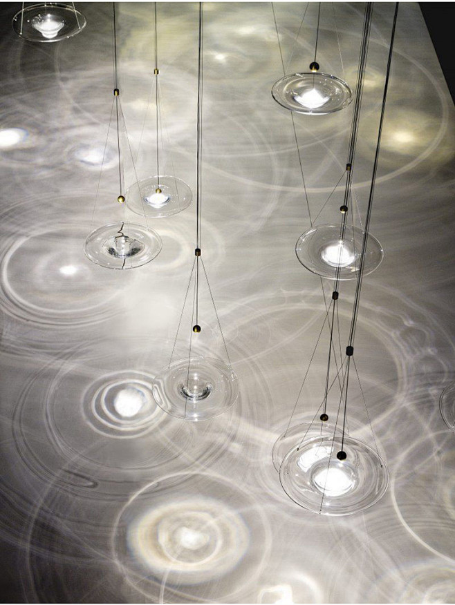 北欧水滴玻璃吊灯后现代轻奢设计师创意茶室...