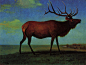 【Albert Bierstadt (1830-1902)】Bierstadt_Albert_Elk