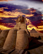 Sphinx and pyramid, Giza, Egypt