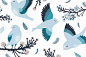动物手绘文艺燕子彩色卡通小鸟装饰图案PNG免抠+AI设计素材 (4)