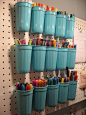 Use dollar store cups for organizing in the shop. ... | craft Room...
