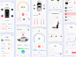 汽车控制应用程序应用程序应用程序移动ios清洁ux ui特斯拉智能车遥控车