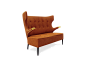SIKA | 2 Seat Sofa Mid Century Modern Furniture by BRABBU