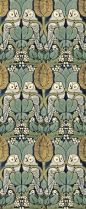 owl wallpaper by Voysey