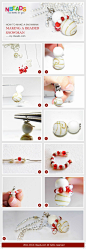 how to make a snowman - making a beaded snowman