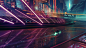 General 1920x1080 science fiction cyberpunk motorcycle cityscape neon futuristic city Bastien Grivet