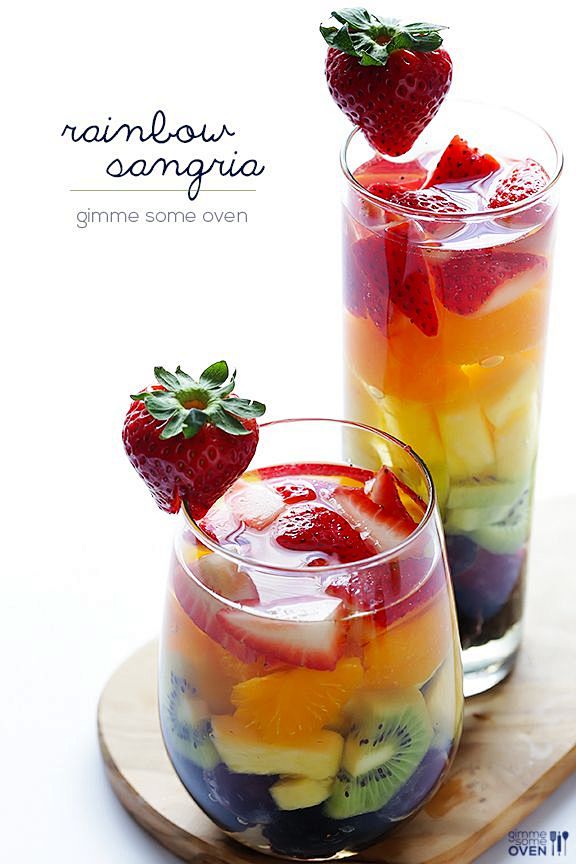 Easy Rainbow Sangria...