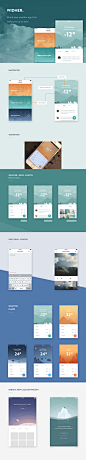 Widher - weather app concept by APP界面 - UE设计平台-网页设计，设计交流，界面设计，酷站欣赏