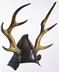 Samurai kabuko (helmet) with animal horns.  18th or first half of 19th century, Japan