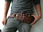 Interesting leather utility belt:
