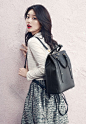 Miss A成员秀智代言拍摄Bean pole包包2015春夏广告画册