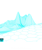 酷炫科技感山脉起伏3D立体背景纹理装饰PNG免扣素材