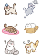 一组超级可爱的猫咪插画
ins: ccho_nyang ​ ​​​​