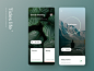 Tides work clean green meditation life ui design app