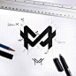 logo on Instagram: “M + W monogram sketch Design, .. . You can see the awesome symmetry in the Logo which is giving the Logo an awesome look. They are…”