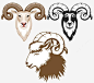 三个不同的羊头png免抠素材_新图网 https://ixintu.com 卡通 手绘 羊头 简笔图 可爱