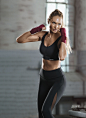People 1694x2325 Candice Swanepoel model vsx sports bra women yoga pants boxing