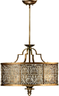 Quorum Lighting French Damask Traditional Pendant Light X-81-4-7918 - traditional - Pendant Lighting - Arcadian Home & Lighting