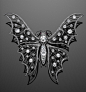 Belle Epoque Platinum Diamond En Tremblant Butterfly Brooch, French.