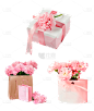 母亲节通用实景粉色康乃馨礼物盒元素素材