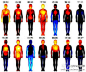 各种情绪时的热成像图