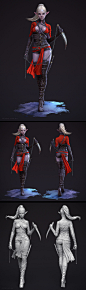 Dark Elf Assassin by afisher 774px X 2608px