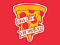 Grab life by the slice illustration halftone vinny contest sticker pizza