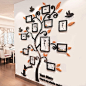 照片树 创意3D亚克力立体墙贴相框组合树贴纸客厅玄关室内装饰品-淘宝网