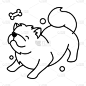 可爱的松狮犬卡通造型图标